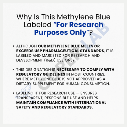 Methylene Blue USP 10 mg, 20 mg or 30 mg | Capsules | Purity > 99.90%